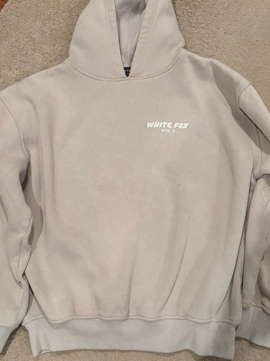 White Fox Boutique Tops - WHITE FOX Vol.3 Logo Hoodie - Light Beige